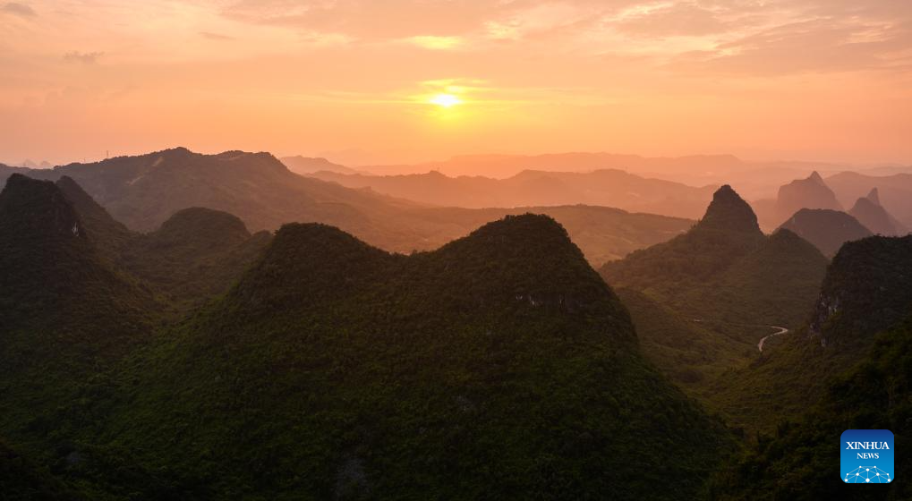 View of Karst landscape in Guilin, S China