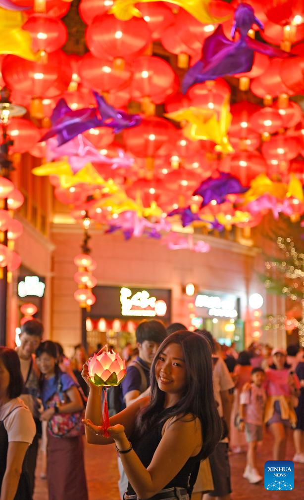 Feature: Lanterns, fire dragon light up Hong Kong's Mid-Autumn night