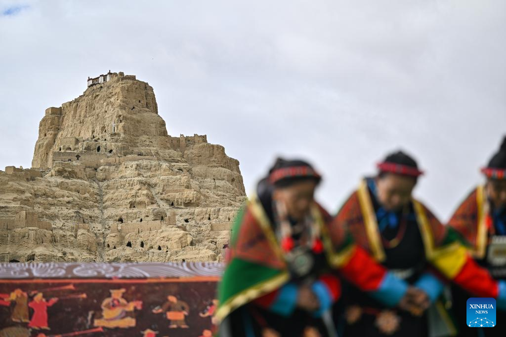 Residents perform Xuan Dance in China's Xizang