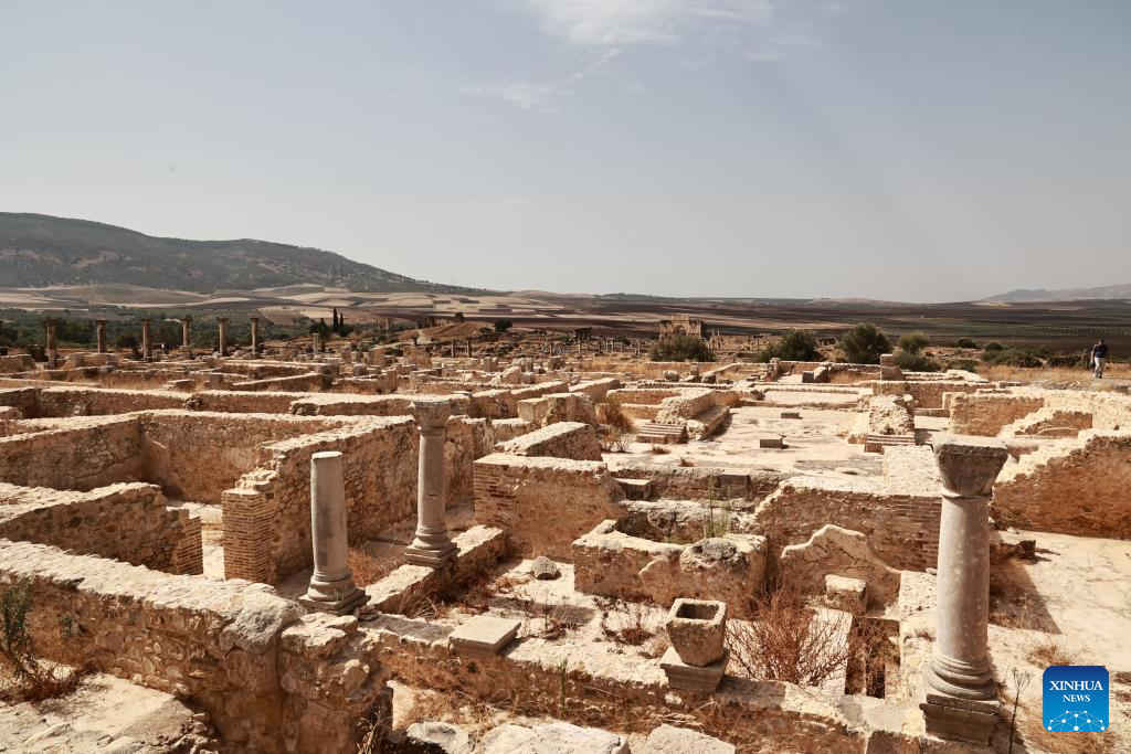 View of ruins of Volubilis in Morocco