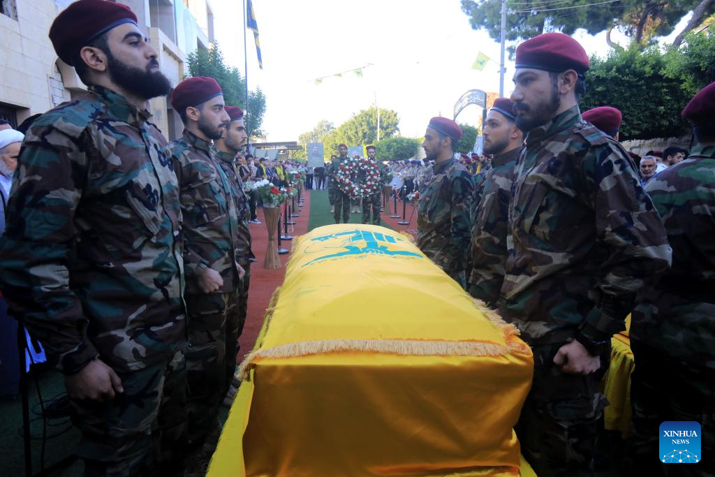 People in Lebanon attend funeral for Hezbollah commander