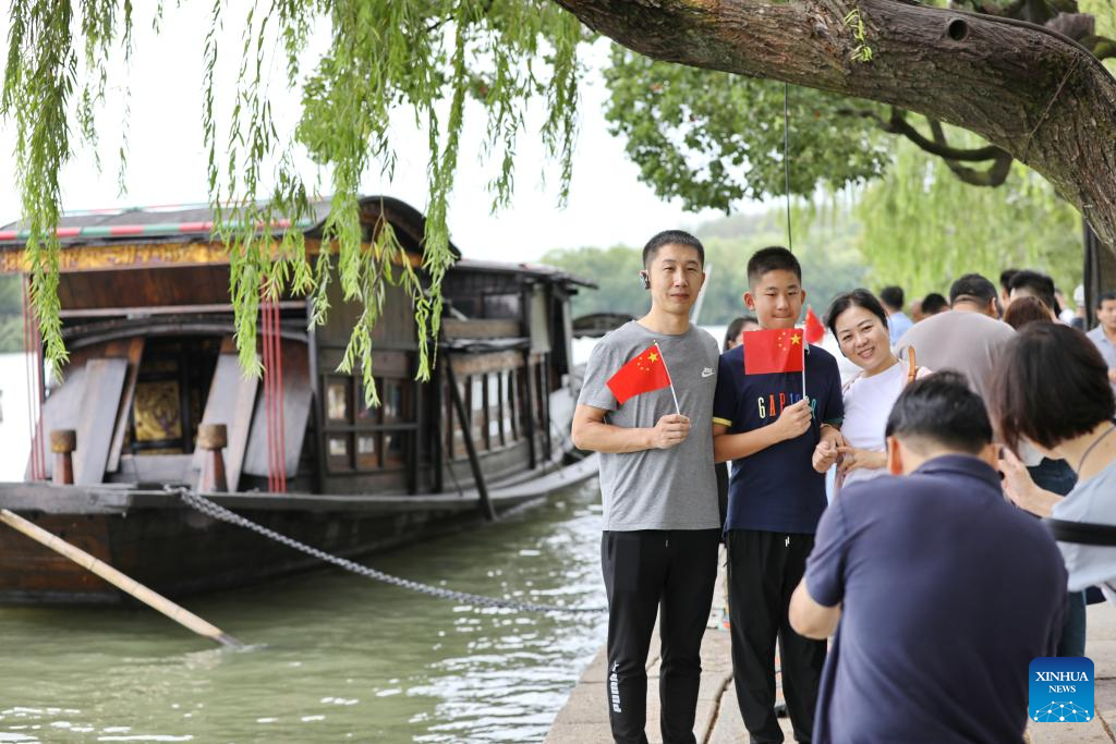 People celebrate National Day across China