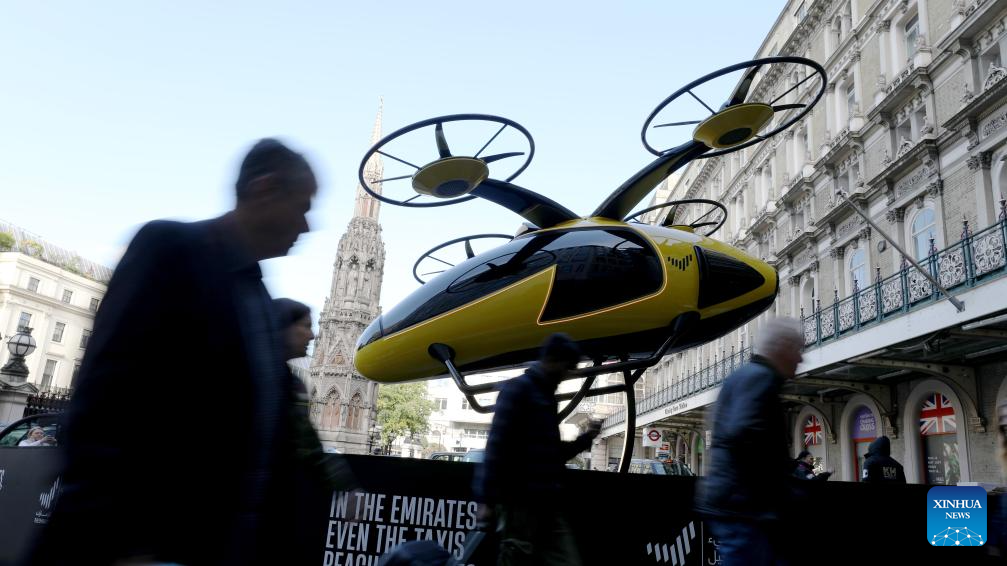 Prototype of flying taxi on display in London