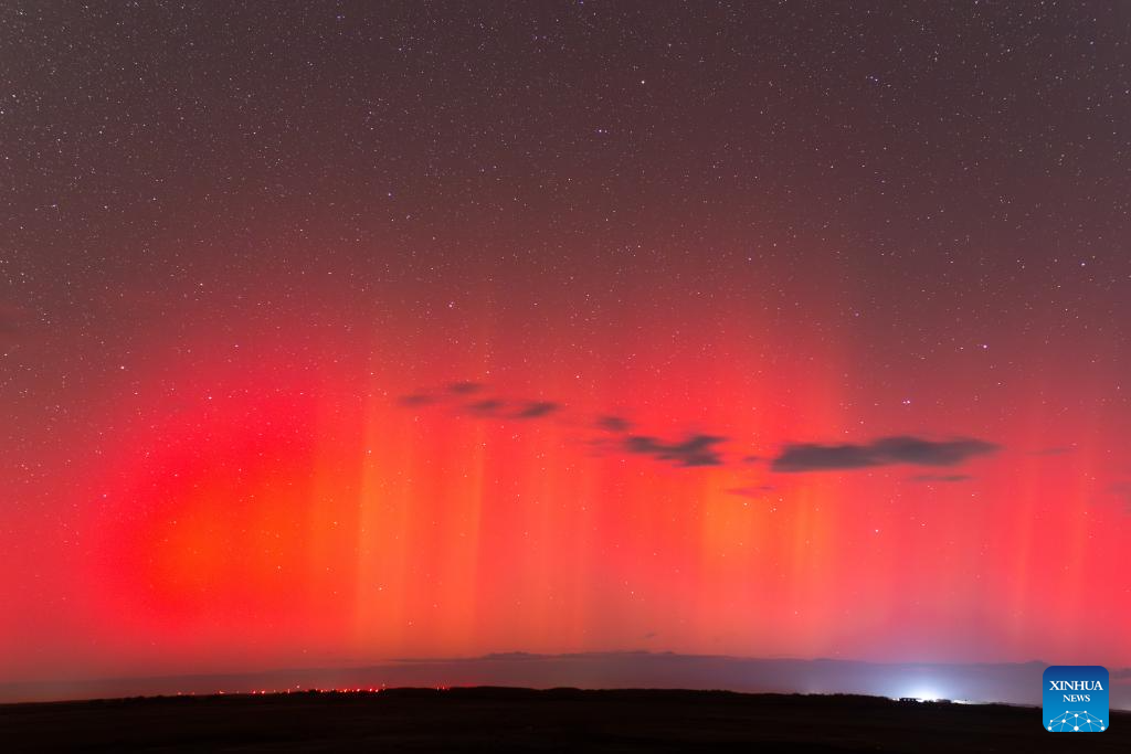 Northern lights observed at different places across Heilongjiang