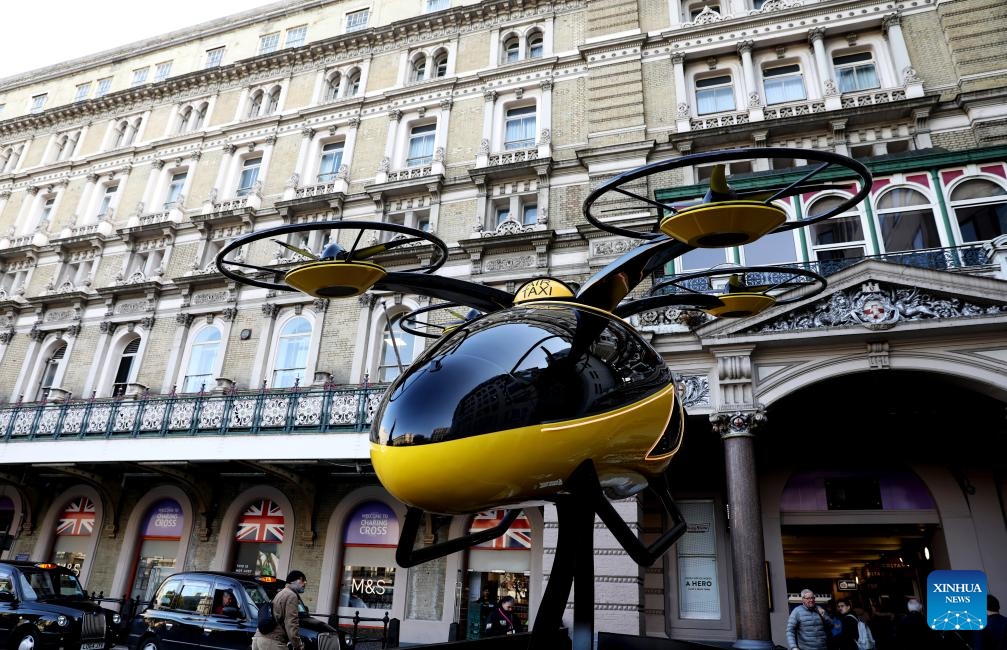 Prototype of flying taxi on display in London