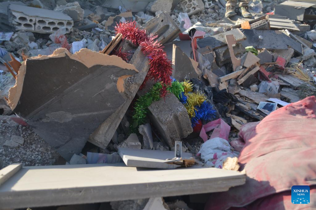 Aftermath of Israeli airstrike in Sohmor, Lebanon