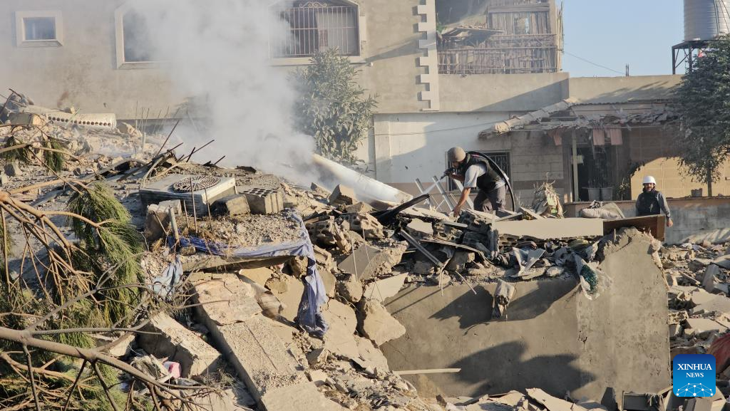 Aftermath of Israeli airstrike in Sohmor, Lebanon