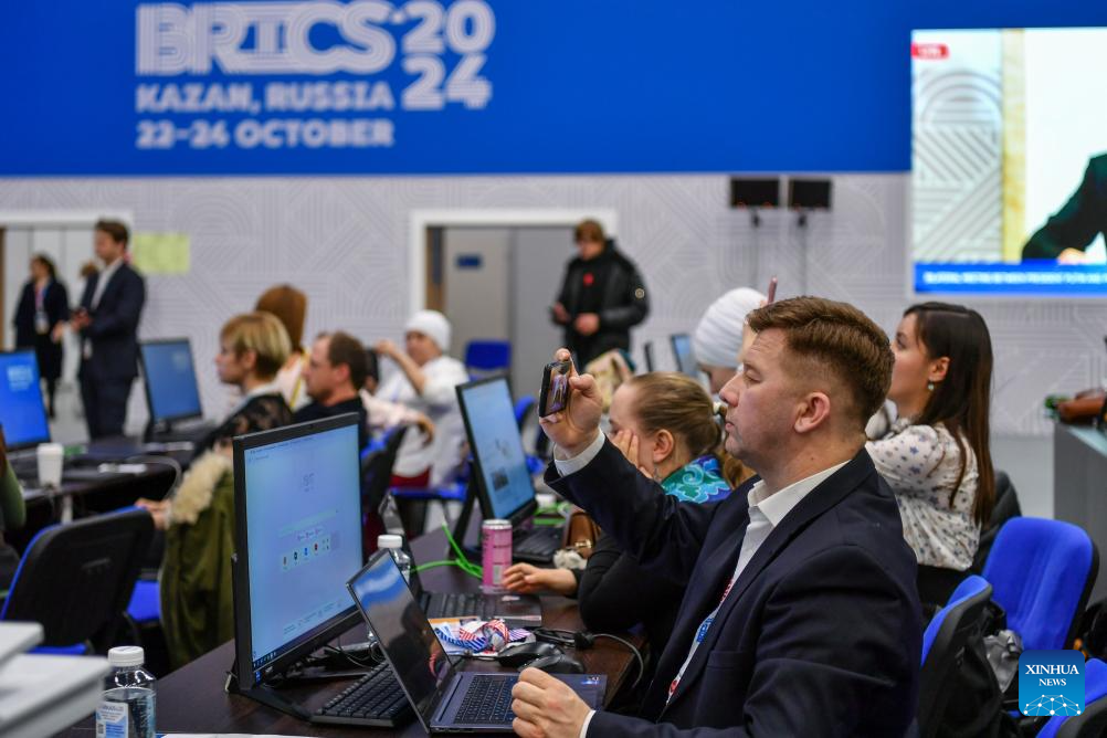 In pics: media center of 16th BRICS Summit in Kazan