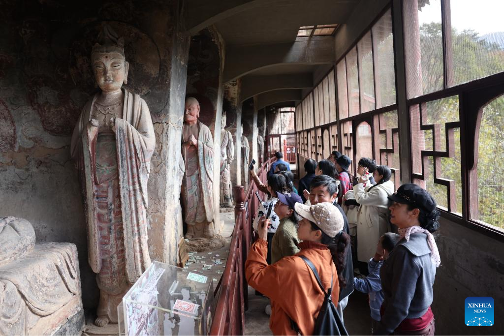 Protection and restoration work carried out at Maiji Mountain Grottoes in NW China