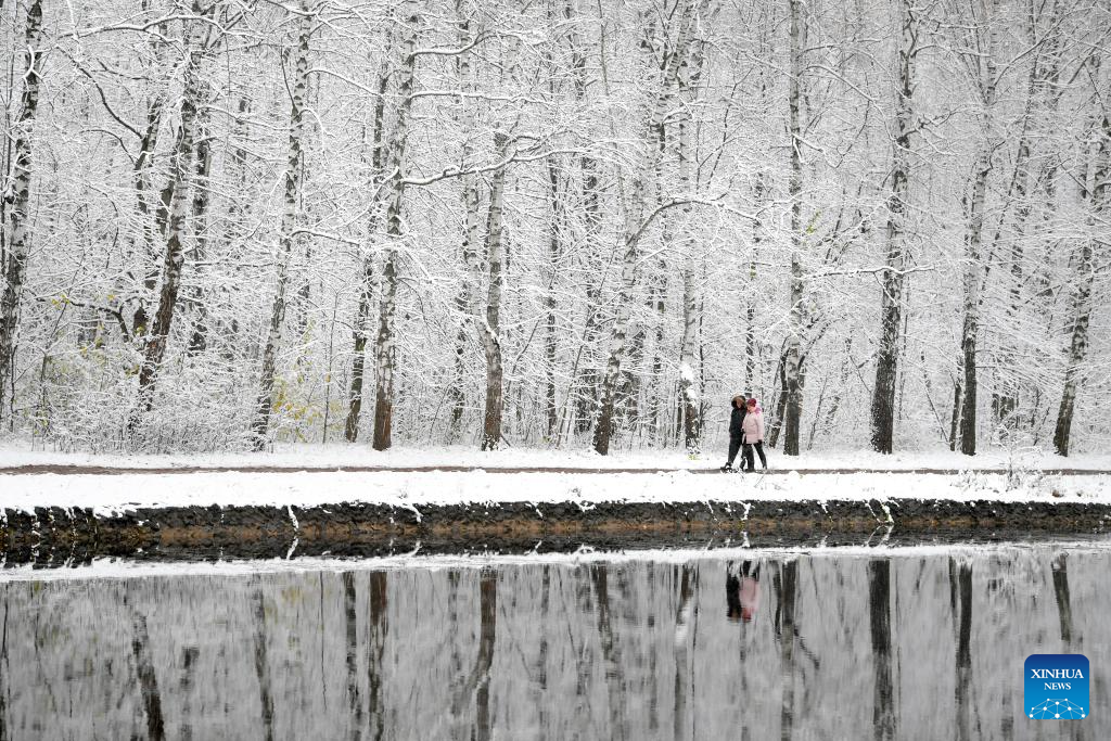 Snow scenery in Moscow, Russia