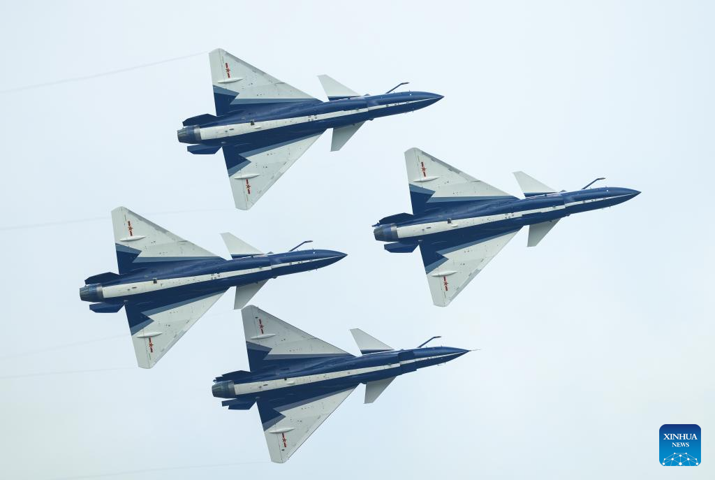 Aircraft conduct adaptive training for Airshow China in Zhuhai