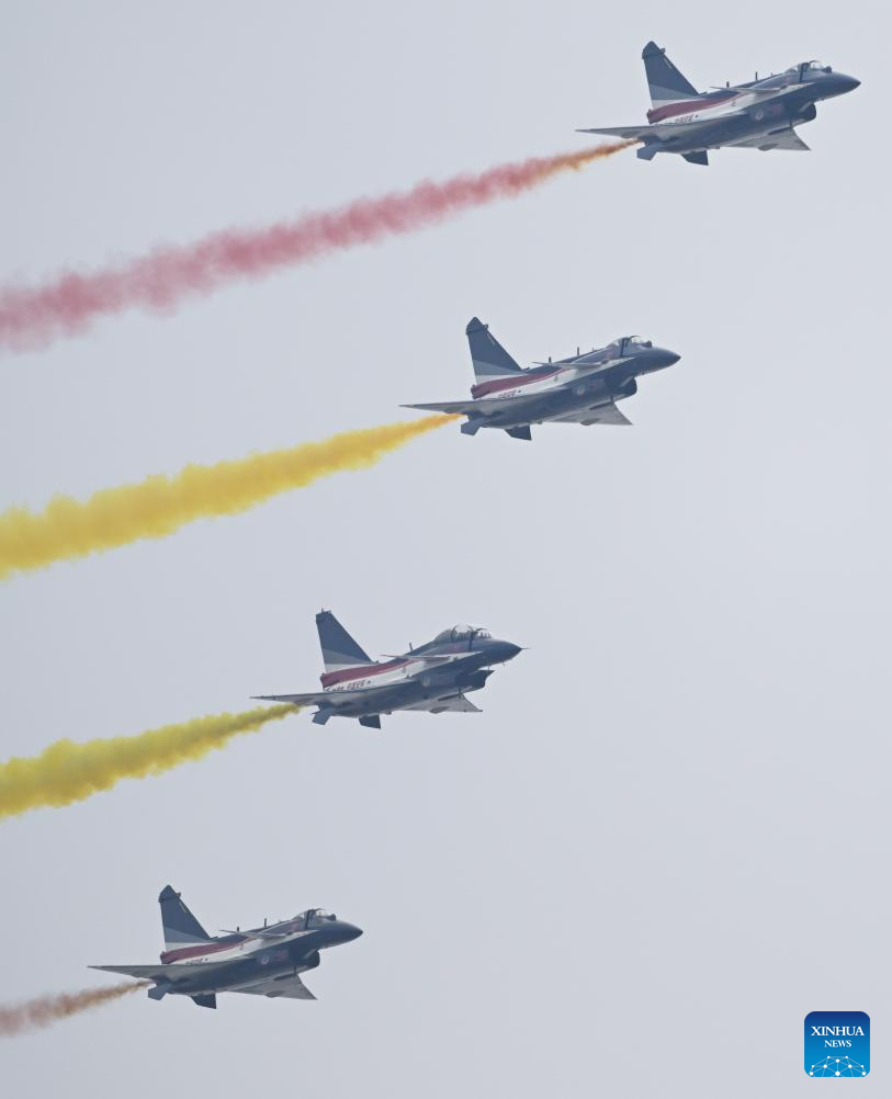 Aircraft conduct adaptive training for Airshow China in Zhuhai