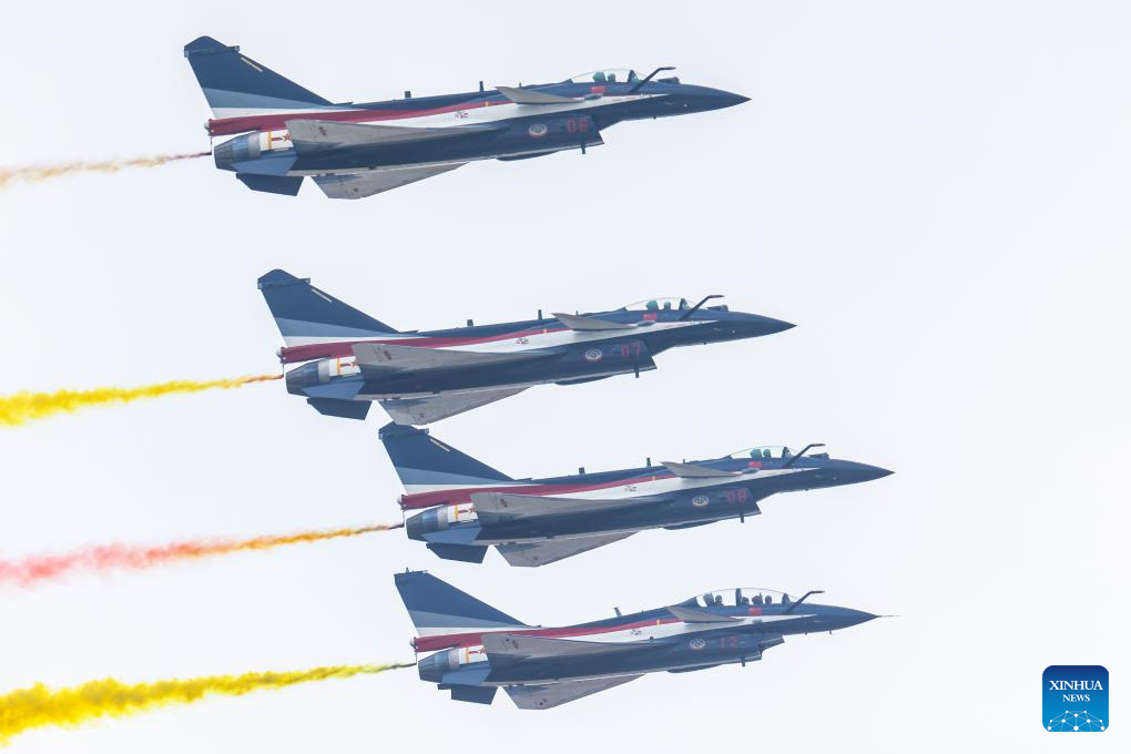 Aircraft conduct adaptive training for Airshow China in Zhuhai