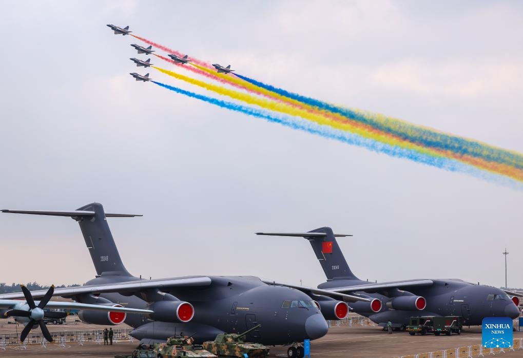 Aircraft conduct adaptive training for Airshow China in Zhuhai