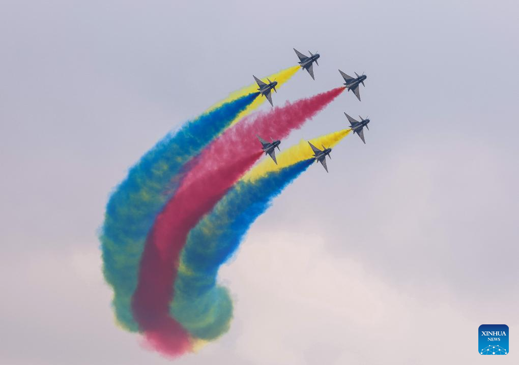 Aircraft conduct adaptive training for Airshow China in Zhuhai