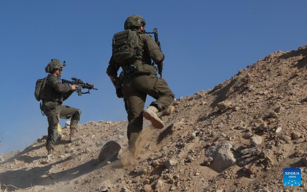 Israeli troops seen during operation in southern Gaza Strip city of Rafah