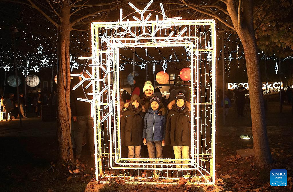 Space-themed light exhibition held in Prague