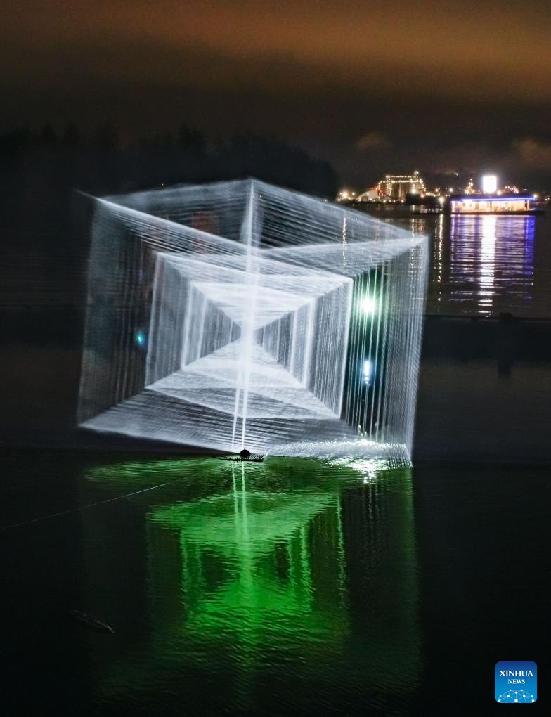 In pics light installations during 2024 Lumiere Festival in Vancouver