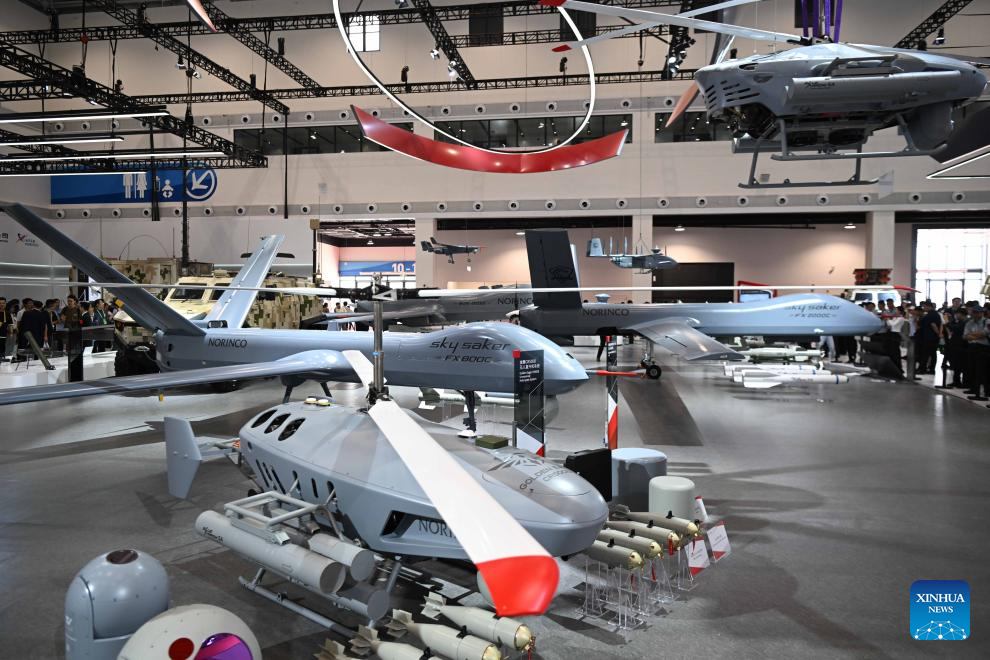 Domestically developed UAVs, unmanned aerial systems displayed at Airshow China