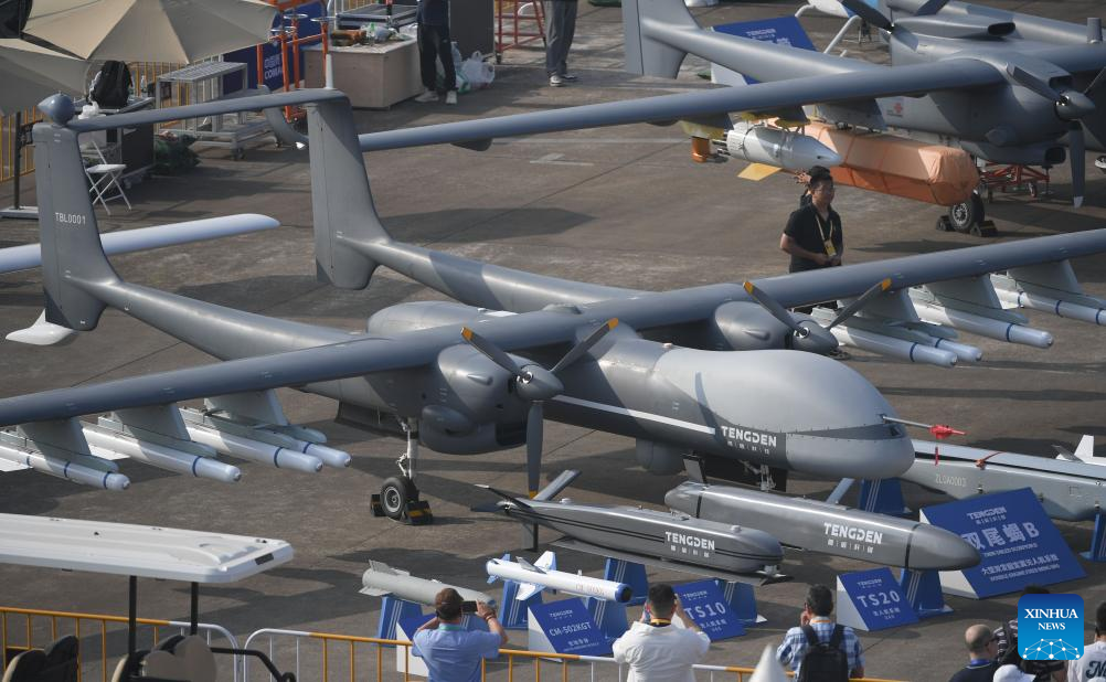 Domestically developed UAVs, unmanned aerial systems displayed at Airshow China