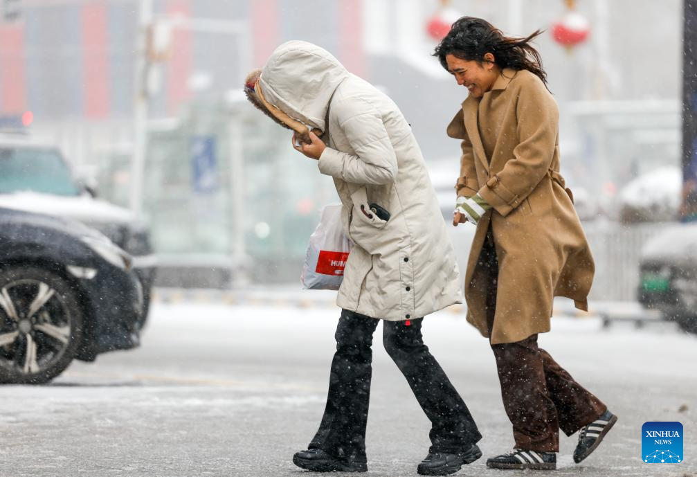 Cold front brings temperature drop, snowfall to Xinjiang