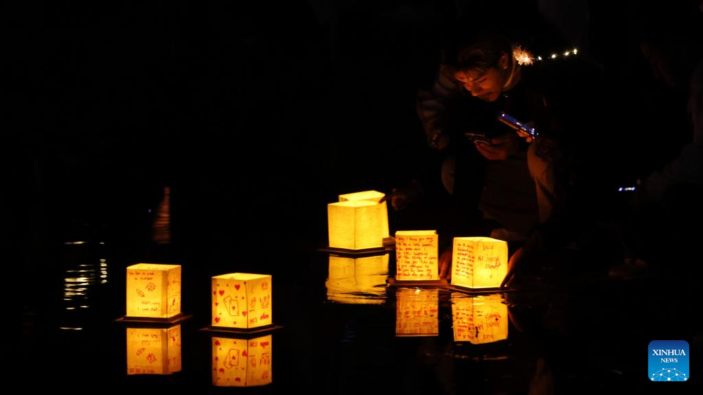 Water lantern festival celebrated in South El Monte, U.S.