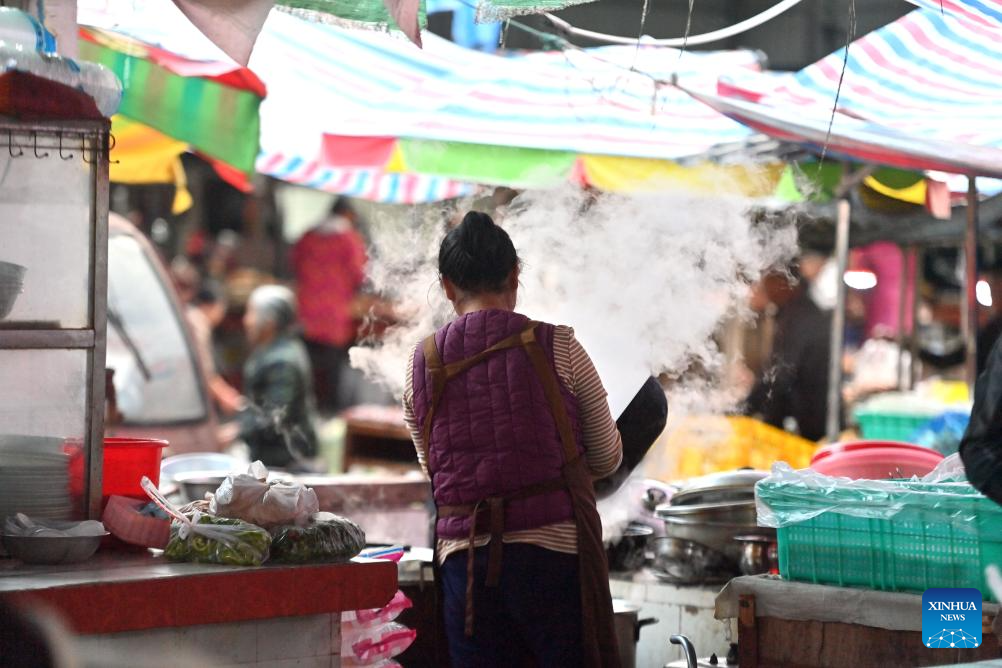 In pics: morning market in Chengtuan Town of Liuzhou, S China's Guangxi