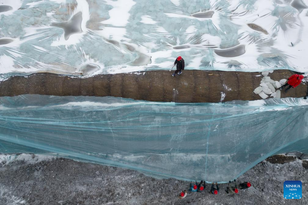 26th Harbin Ice-Snow World under construction