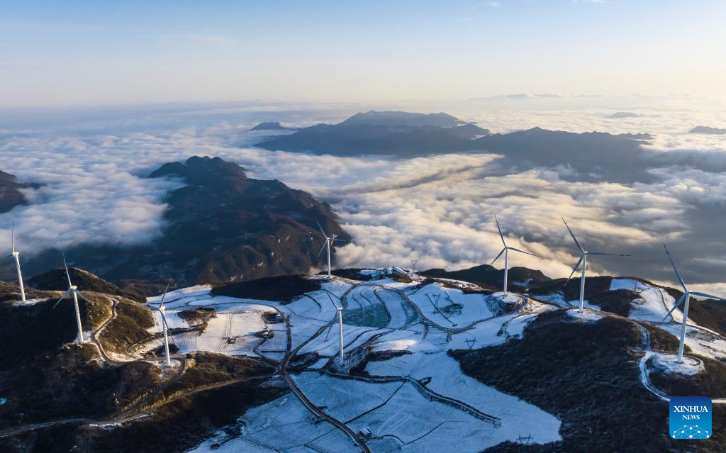 In pics: wind turbines on mountains in Zigui, Hubei