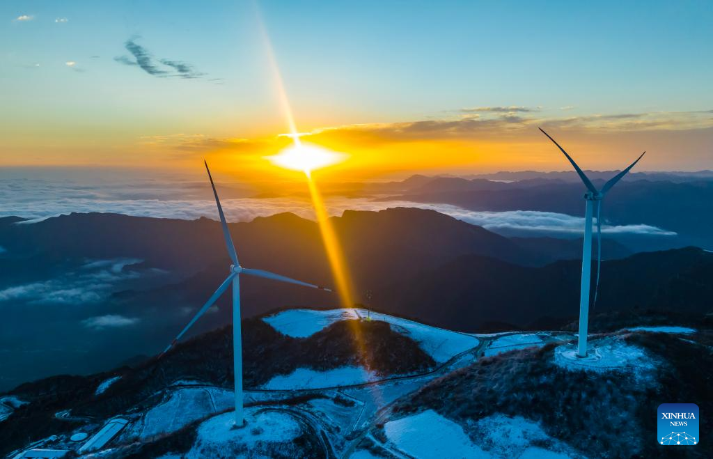 In pics: wind turbines on mountains in Zigui, Hubei