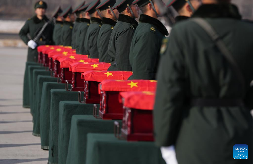 China Focus: Remains of 43 Chinese martyrs in Korean War returned to homeland from ROK