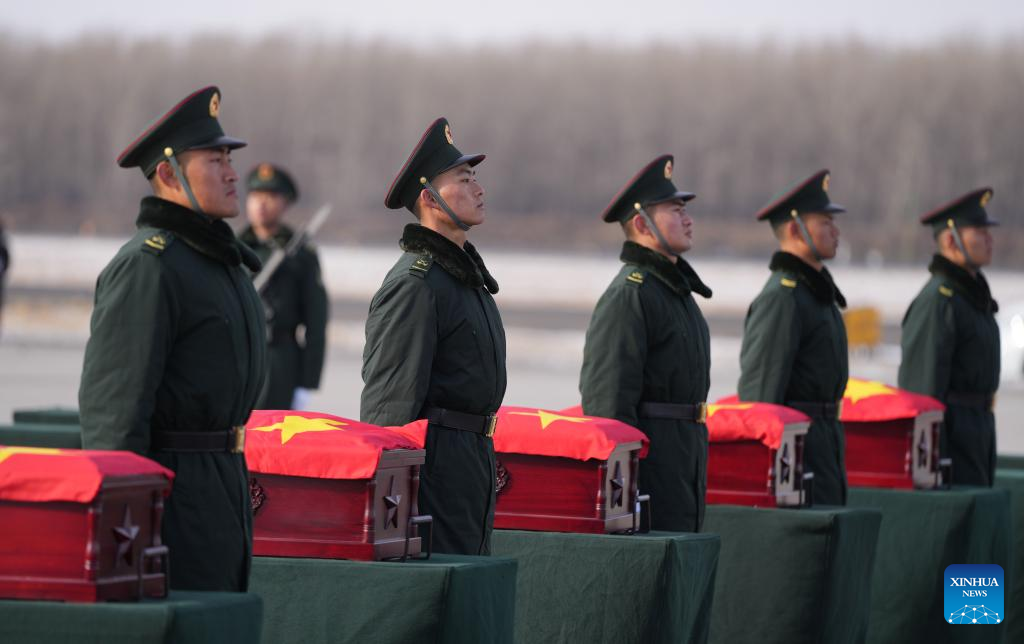 China Focus: Remains of 43 Chinese martyrs in Korean War returned to homeland from ROK