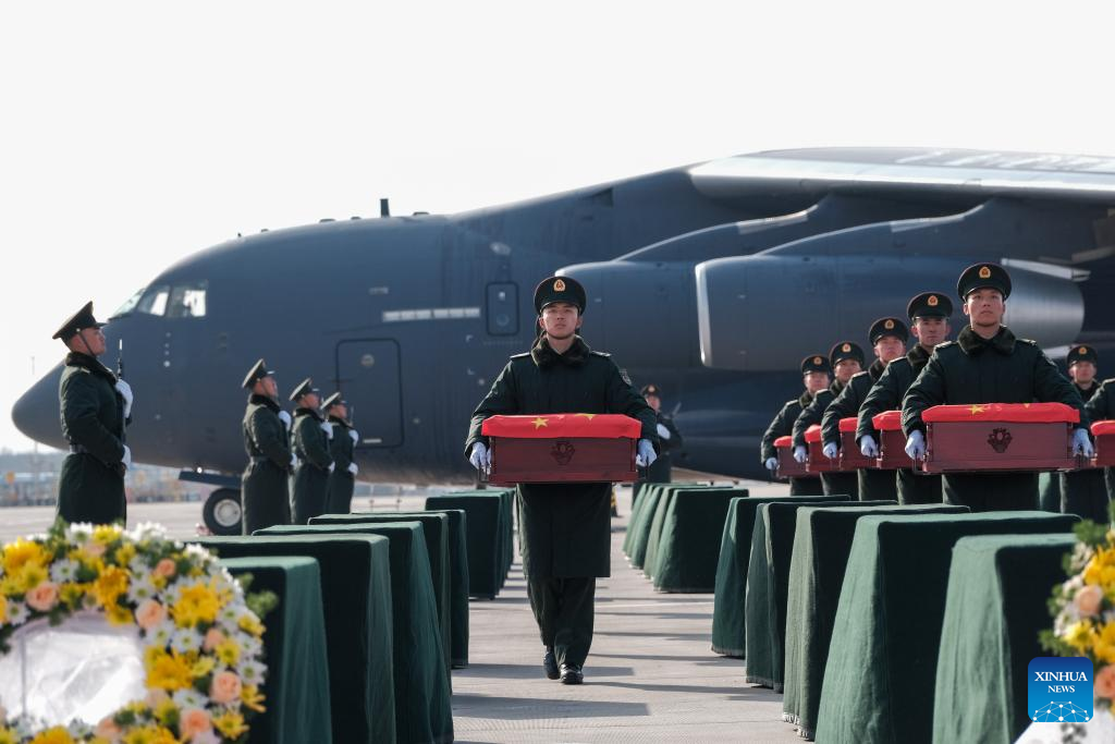 China Focus: Remains of 43 Chinese martyrs in Korean War returned to homeland from ROK