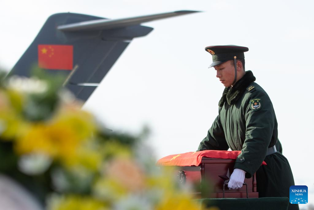 China Focus: Remains of 43 Chinese martyrs in Korean War returned to homeland from ROK