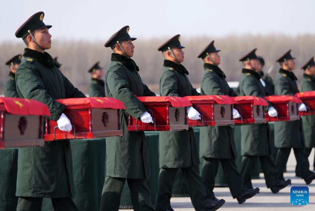 China Focus: Remains of 43 Chinese martyrs in Korean War returned to homeland from ROK