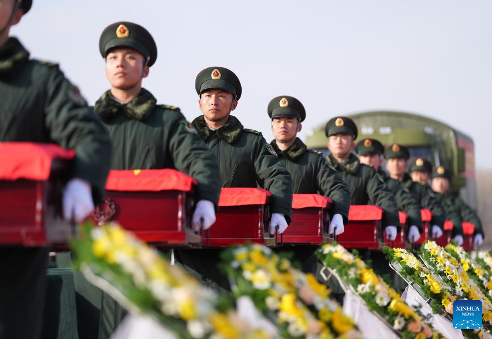 China Focus: Remains of 43 Chinese martyrs in Korean War returned to homeland from ROK