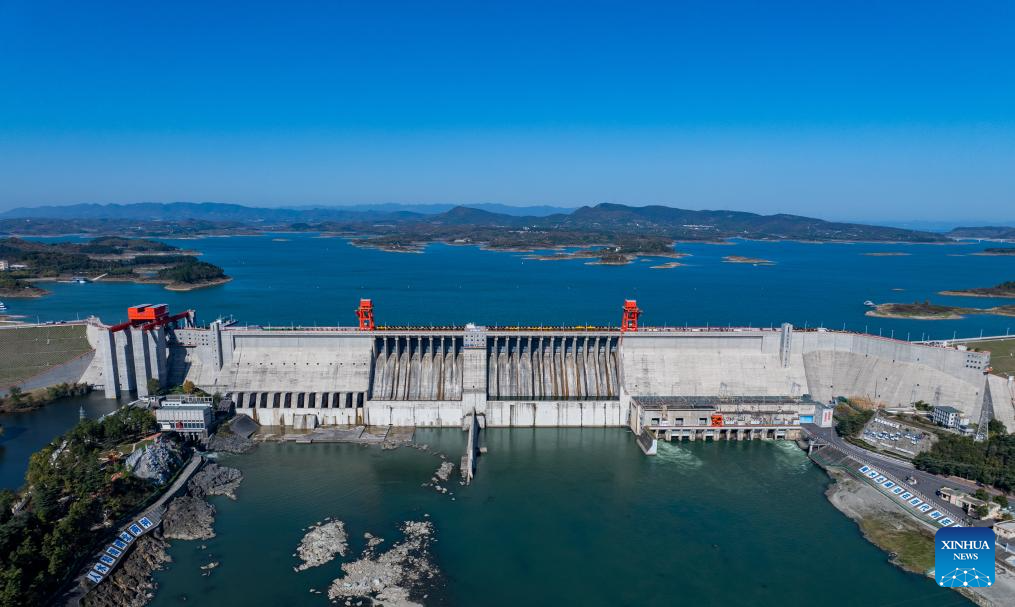 View of Danjiangkou Dam, beginning of China's South-to-North Water Diversion Project middle route