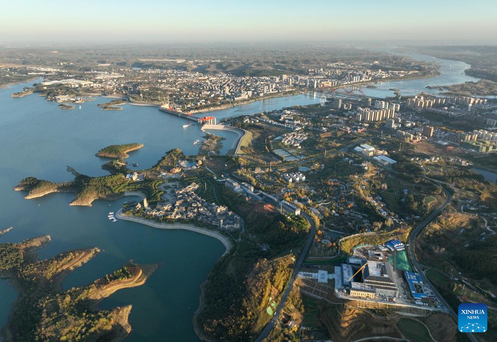 View of Danjiangkou Dam, beginning of China's South-to-North Water Diversion Project middle route