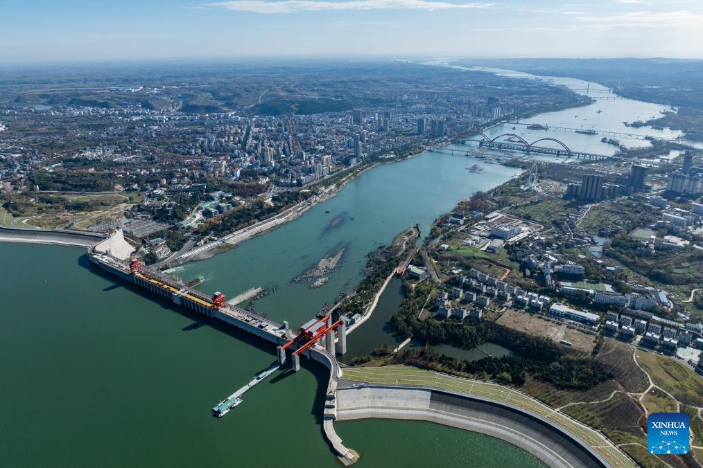 View of Danjiangkou Dam, beginning of China's South-to-North Water Diversion Project middle route