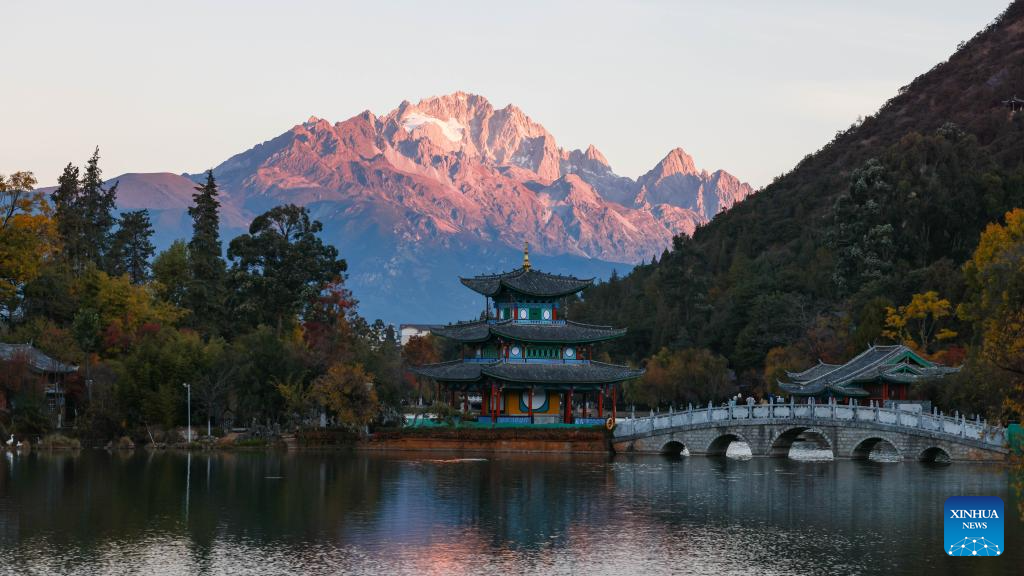 Scenery of Yulong Snow Mountain in Lijiang City, China's Yunnan