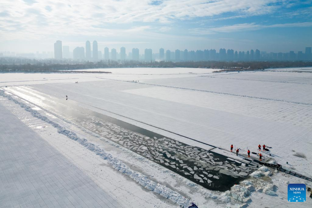 Ice collection season starts in Harbin, NE China