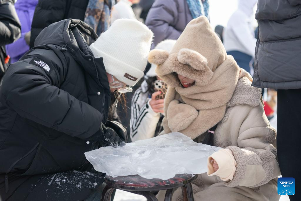 5th ice collecting festival kicks off in Harbin, NE China