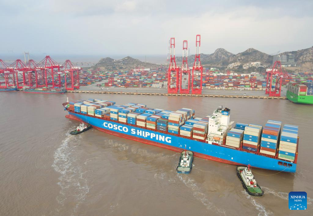 China Focus: First vessel from Peru's Chancay Port reaches Shanghai