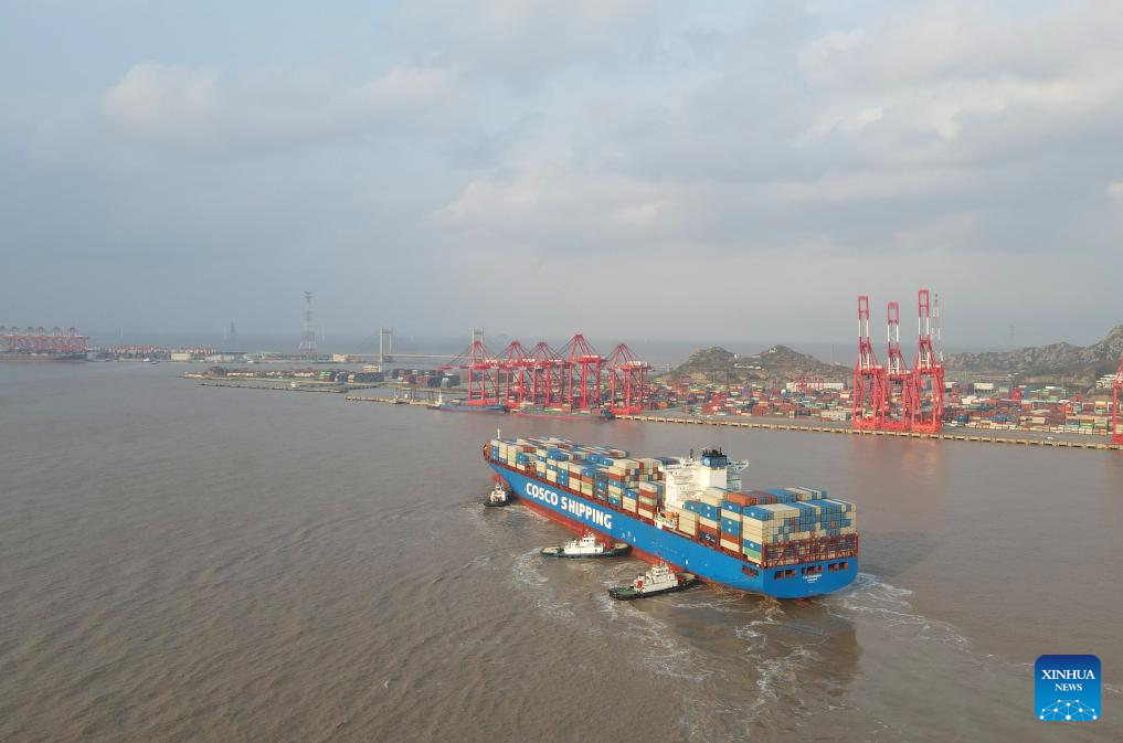 China Focus: First vessel from Peru's Chancay Port reaches Shanghai