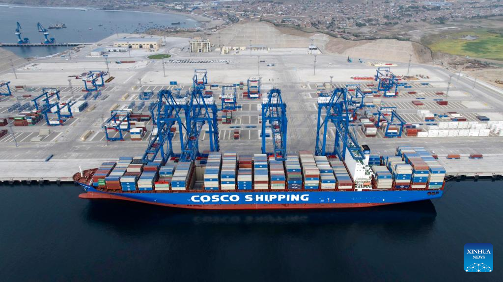 View of Chancay Port, Peru