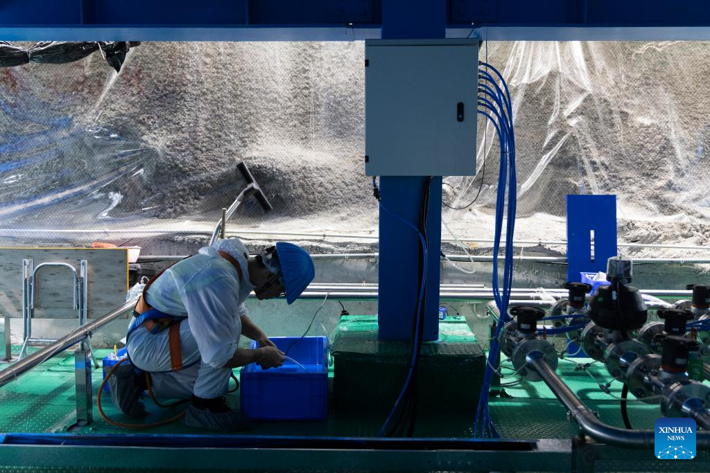 China Focus: World's largest transparent spherical neutrino detector starts filling ultrapure water