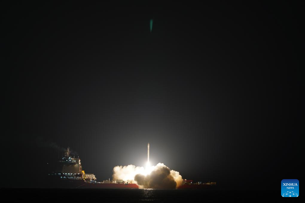 China's commercial CERES-1 rocket launches satellites from sea