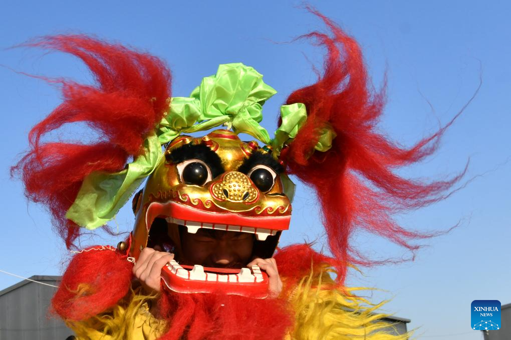 Traditional Chinese art of Cangxian Lion Dance well passed on in Hebei