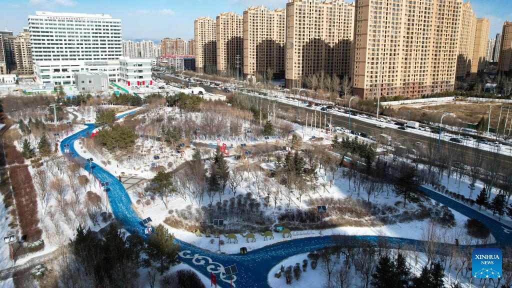 Cityscape of Hohhot in N China's Inner Mongolia