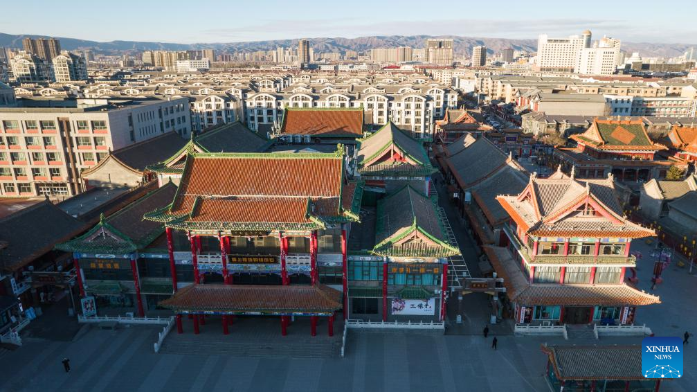 Cityscape of Hohhot in N China's Inner Mongolia